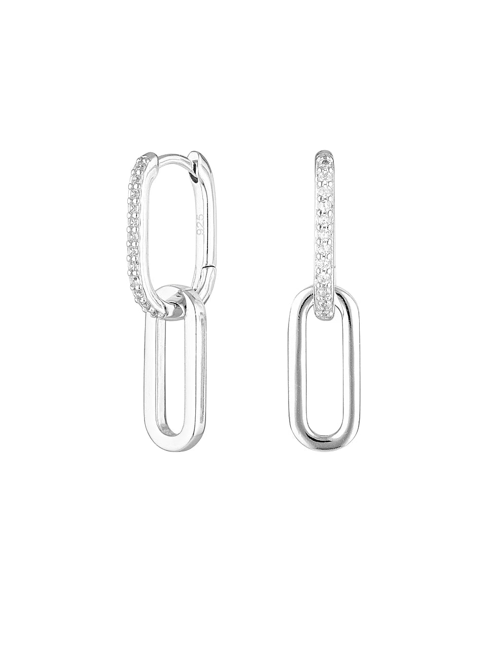 CELINE EARRINGS SILVER PAVÉ