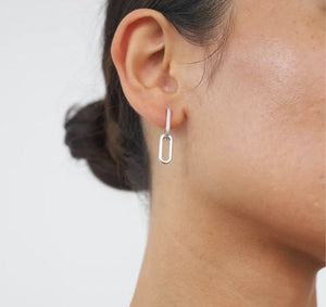CELINE EARRINGS SILVER PAVÉ