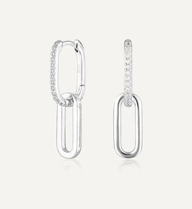 CELINE EARRINGS SILVER PAVÉ