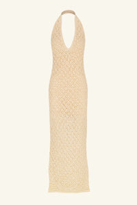 EMILIO HALTER OPEN BACK MAXI DRESS