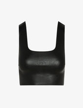 Load image into Gallery viewer, FAUX LEATHER CROP BLACK
