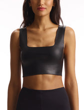 Load image into Gallery viewer, FAUX LEATHER CROP BLACK
