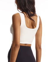 Load image into Gallery viewer, FAUX LEATHER CROP WHITE
