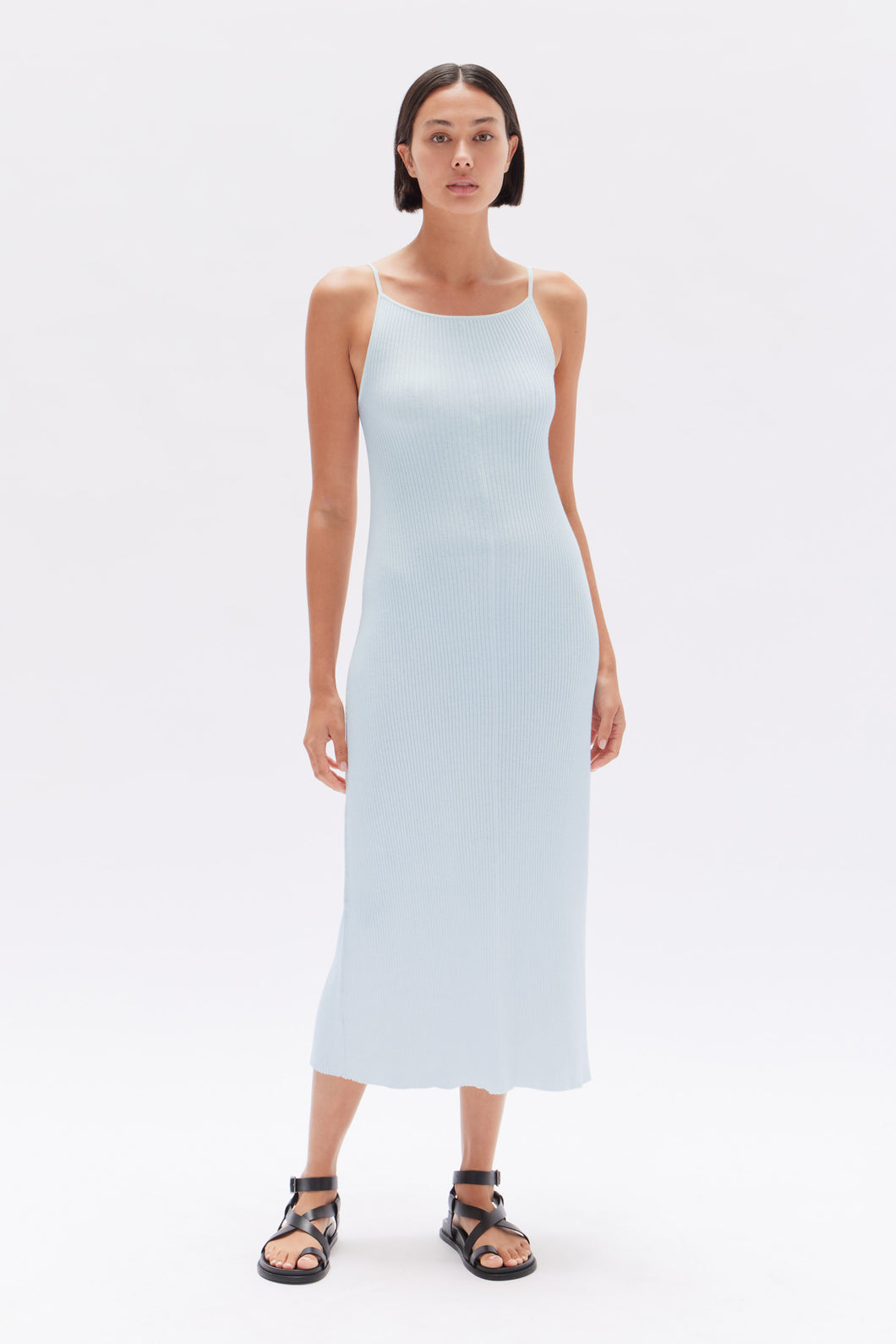 FREYA KNIT DRESS BLUE HAZE