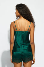 Load image into Gallery viewer, SILK LACE CAMI EMERALD
