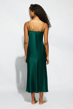 Load image into Gallery viewer, SILK LACE SLIP DRESS EMERALD
