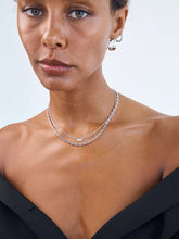 Load image into Gallery viewer, PRISCILLA PAVE HOOPS SILVER
