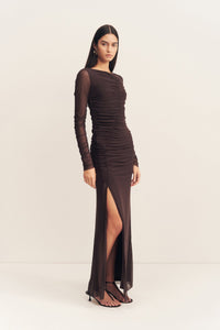 MIRA GATHERED MAXI DRESS