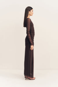 MIRA GATHERED MAXI DRESS