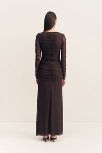 MIRA GATHERED MAXI DRESS