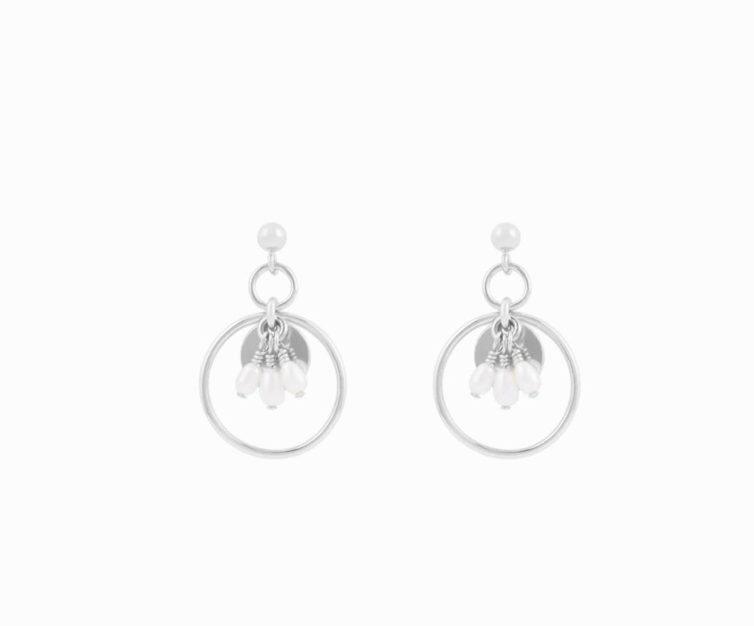 ZUIR FRESHWATER PEARL EARRINGS SILVER