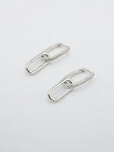 Load image into Gallery viewer, CELINE EARRINGS SILVER PAVÉ
