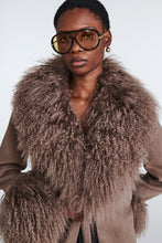 Load image into Gallery viewer, LILY WOOL/FUR TRIM COAT
