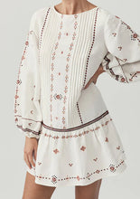 Load image into Gallery viewer, SABRINA EMBROIDERY MINI DRESS
