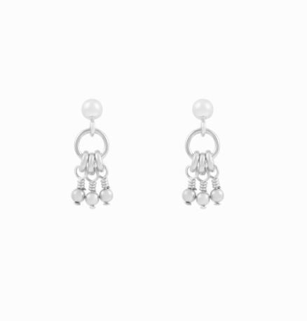 MILA FRESHWATER PEARL EARRINGS SILVER