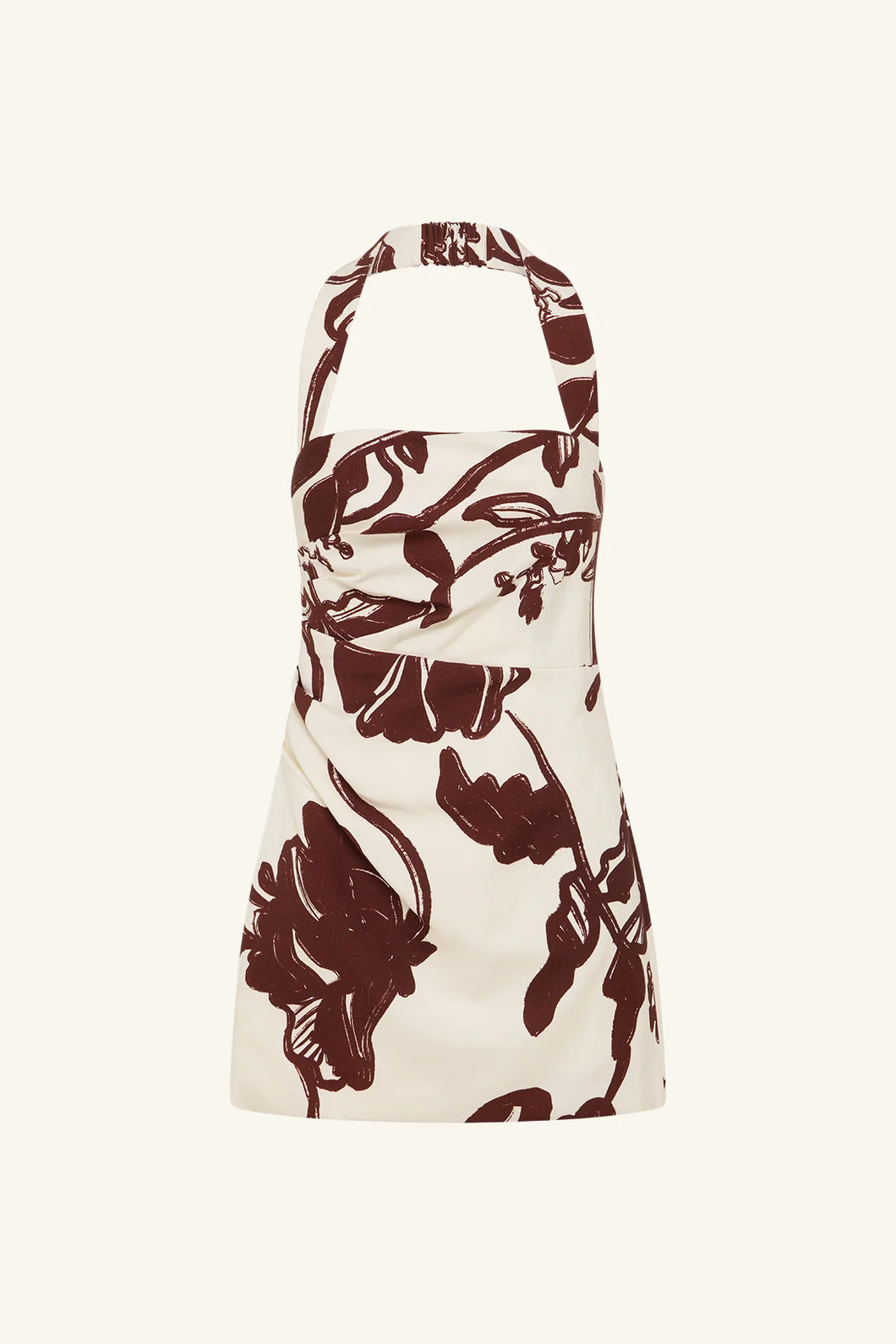 EMMETT HALTER DRAPED MINI DRESS