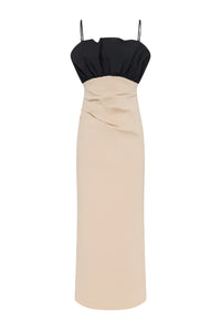 CAMPBELL BUBBLE BODICE MIDI  DRESS
