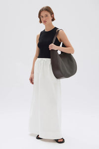 PHILIPA POPLIN MIDI SKIRT