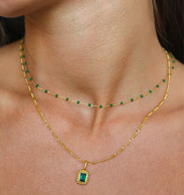 Load image into Gallery viewer, TIBI NECKLACE EMERALD
