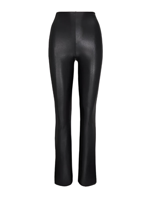 FAUX LEATHER FLARE LEGGING