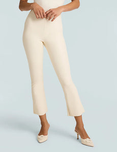FAUX LEATHER CROP FLARE