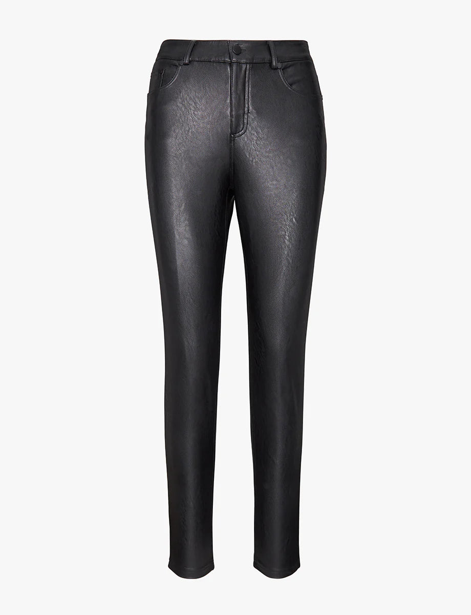 FAUX LEATHER FIVE POCKET PANT