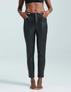 FAUX LEATHER FIVE POCKET PANT