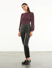 Load image into Gallery viewer, FAUX LEATHER FIVE POCKET PANT
