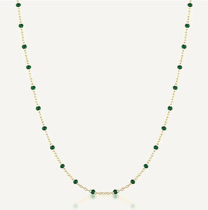 TIBI NECKLACE EMERALD