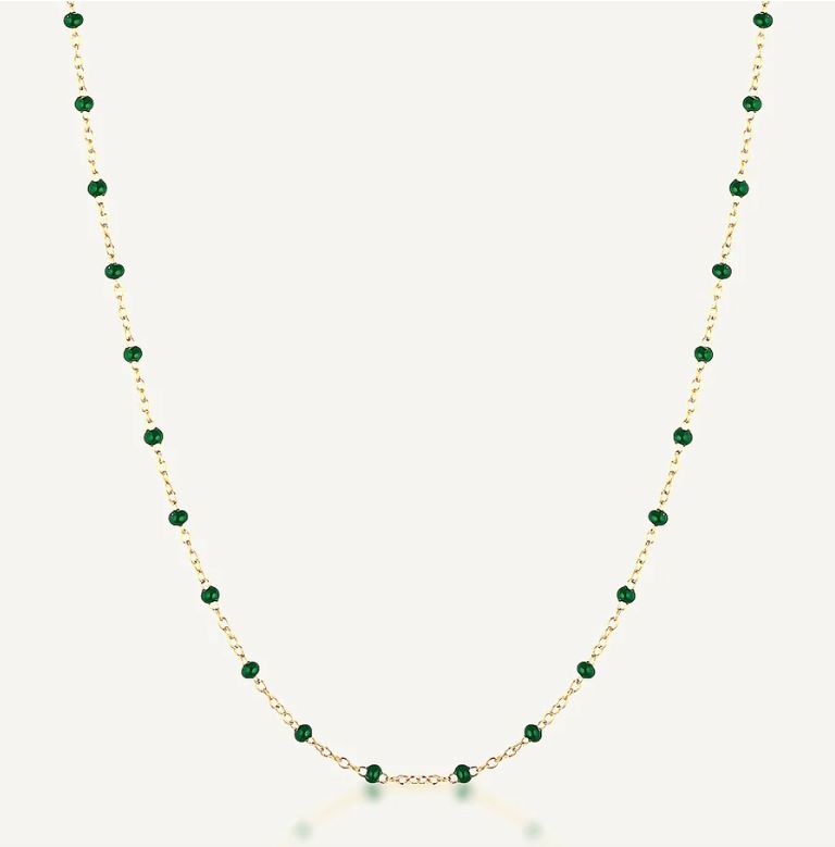 TIBI NECKLACE EMERALD