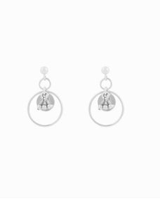 ZUIR BEADED EARRINGS SILVER