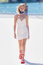 Load image into Gallery viewer, AMURA STRAPLESS BUTTON UP MINI DRESS

