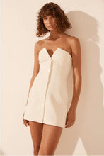 Load image into Gallery viewer, AMURA STRAPLESS BUTTON UP MINI DRESS
