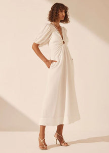 BLANC KEYHOLE MIDI DRESS