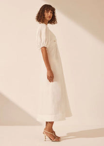 BLANC KEYHOLE MIDI DRESS