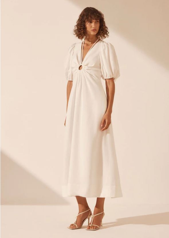 BLANC KEYHOLE MIDI DRESS