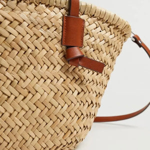 CROSS BODY STRAW BAG