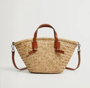 CROSS BODY STRAW BAG