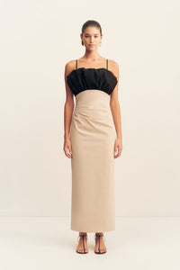 CAMPBELL BUBBLE BODICE MIDI  DRESS