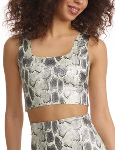 FAUX LEATHER ANIMAL CROP