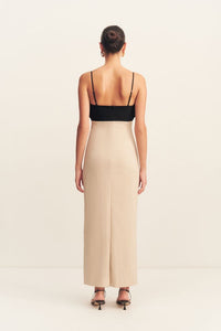 CAMPBELL BUBBLE BODICE MIDI  DRESS