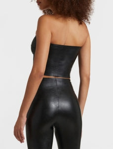 FAUX LEATHER TUBE TOP