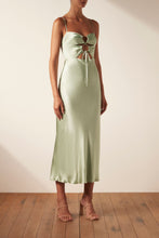 Load image into Gallery viewer, FELICITY LACE UP MIDI DRESS
