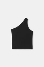 Load image into Gallery viewer, ASYMETRICAL JERSEY TANK BLACK
