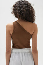 Load image into Gallery viewer, ASYMETRICAL JERSEY TANK BURNT OCHRE
