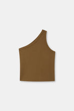 Load image into Gallery viewer, ASYMETRICAL JERSEY TANK BURNT OCHRE
