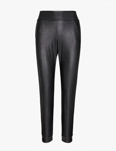FAUX LEATHER JOGGER BLACK