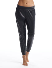 Load image into Gallery viewer, FAUX LEATHER JOGGER BLACK
