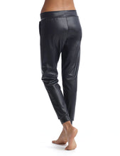 Load image into Gallery viewer, FAUX LEATHER JOGGER BLACK
