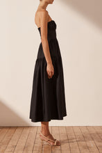 Load image into Gallery viewer, MORGAN MIDI DRESS - BLACK
